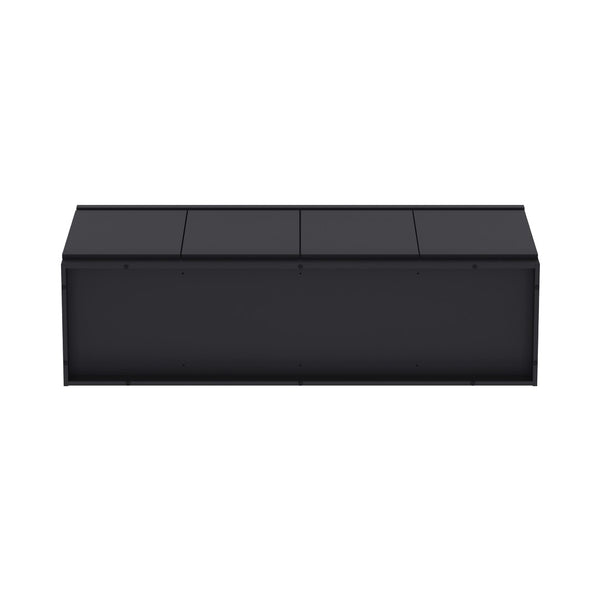 English Elm Sideboard Matte Black Four Door Storage Cabinet for Dining Room or Entryway B365P415822
