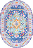 Unique Loom Timeless Philip Machine Made Medallion Rug Blue, Black/Ivory/Green/Gold/Red/Pink/Orange 7' 7" x 10' 6"