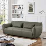 English Elm Ashcroft Furniture - Hughes Olive Green Leather Sofa