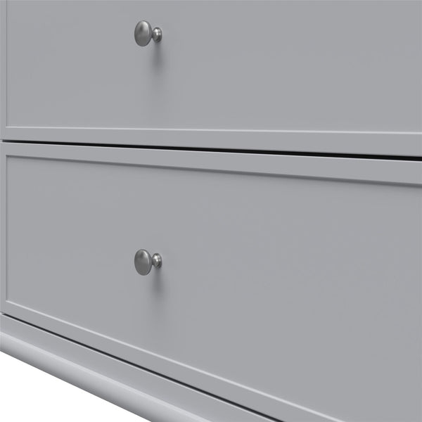 English Elm Valencia Seven Drawer Wide Dresser Dual Tone Laminate Matte Black Pulls Bedroom B2733S00011