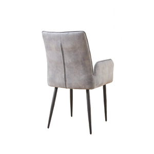 English Elm Modern Velvet Dining Chairs 2-Piece Set - Plush Comfort With Durable Iron Frames In Mustard & Gray N842P284568E