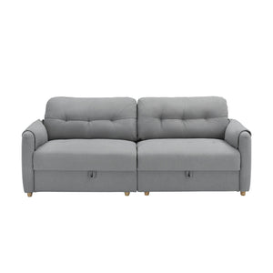 English Elm 79.50" Teddy Cotton-Linen Sofa With Metal Legs - Stylish 3-Seat Comfort For Modern Living Rooms W3356S00030