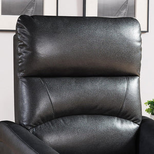 English Elm 1pc Faux Leather Power Lift Recliner with Massage and Full Chaise Pad for Living Rooms B011P205578