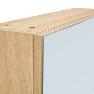 English Elm Bathroom Mirror Cabinet Wall Mounted with HD Mirror, 4 Compartments, Towel Rack, Moisture-Resistant Storage Burly Wood W2984P228641