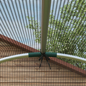 English Elm Outsunny Walk-in Crop Cage Galvanized Steel Frame Mesh Netting Garden Bed Cover W2225P174486