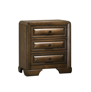English Elm Light Gray Contemporary Nightstand Solid Rubberwood Dovetail Drawer Bedroom Storage B2741P435293