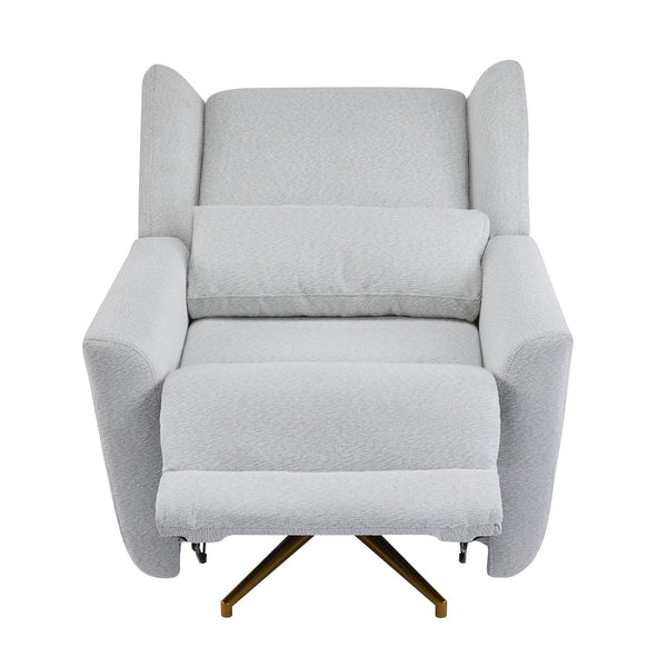 English Elm Christopher Knight Home® - Power Boucle Swivel Recliner Chair with 360° Metal Star Base, Electric Lift, Ergonomic Padded Backrest, Adjustable Footrest, Easy Assembly Gold,LIGHT GREY N771P298185D