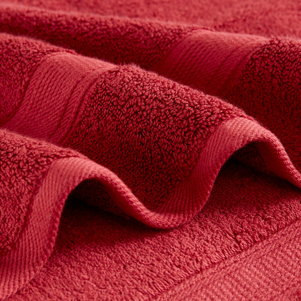 English Elm Ultra-Soft Cotton Bath Sheet Set 34x68 Inch 2-Pack - Plush, Highly Absorbent Towels for Home Spa Comfort Red 14.5 L x 10.5 W x 9 H B035P294491