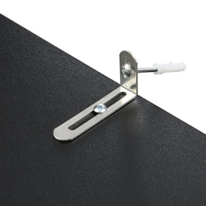 English Elm VIBE Modern 79" Hall Tree with 6 Cabinets, Bench Seating, Adjustable Shelf & 4 Metal Hooks for Entryway Black SJ000148AAB