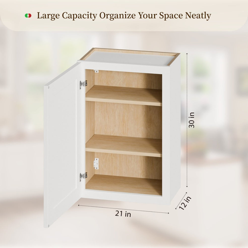 English Elm Maximize Storage with Solid Wood Shaker Cabinet Soft Close Door Adjustable Shelves W5662P465990