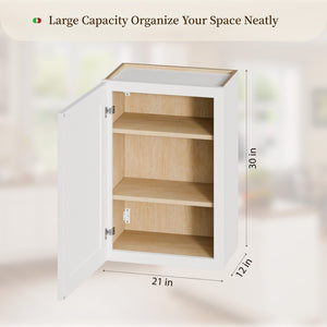 English Elm Maximize Storage with Solid Wood Shaker Cabinet Soft Close Door Adjustable Shelves W5662P465990
