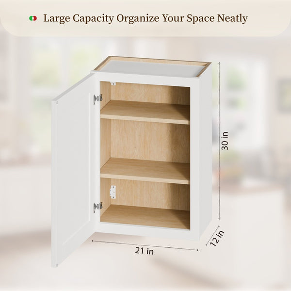 English Elm Maximize Storage with Solid Wood Shaker Cabinet Soft Close Door Adjustable Shelves W5662P465990