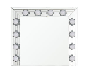 English Elm Noralie Hollywood Glam Vanity Mirror with Faux Diamond Inlay and Mdf Frame B2726P448759