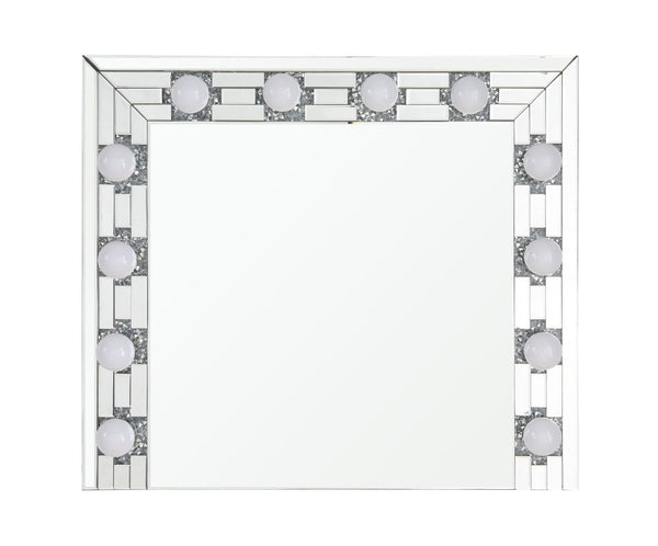English Elm Noralie Hollywood Glam Vanity Mirror with Faux Diamond Inlay and Mdf Frame B2726P448759