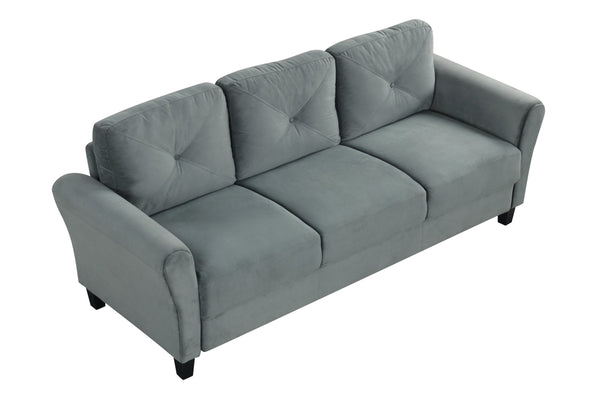English Elm Couch Versatile Velvet Sectional For Small Spaces – Luxurious Comfort, Modular Design & Easy Care W2121P307538
