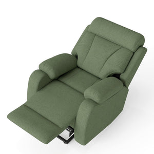 English Elm Power Lift Recliner For Seniors - Elegant Electric Chair With Remote Control & Side Pocket, Dark Green Velvet W1028S00056-GIGA