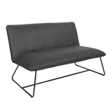 OSP Home Furnishings Brocton Loveseat Charcoal