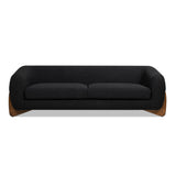 English Elm Alpine 90.5" Sherpa Sofa, Ebony Black Boucle