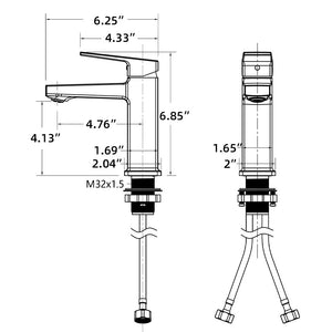 English Elm Matte Black Single Handle Bathroom Faucet - Modern Deck-Mounted Design For Easy Installation & Style T3177P289661