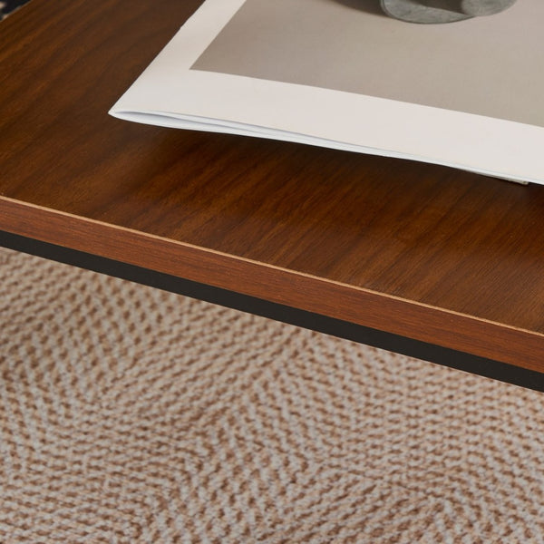 English Elm Set Of 2 Modern Rectangle End Tables With Tempered Glass Top & Mdf Shelf For Stylish Living Rooms W241P184253-GIGA