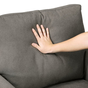 English Elm Modern 2-Piece Sofa Set - Plush Gray & Brown Loveseat With Solid Wood Legs For Stylish Comfort B011S01960