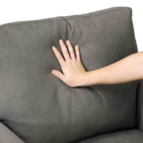 English Elm Modern 3-Piece Contemporary Sofa Set In Brown/Gray - Plush Comfort, Stylish Design, Durable Wood Legs B011S01959