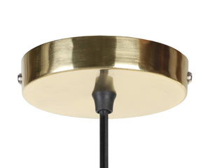 Sunpan Evelyn Pendant Light - Stunning Mid-Century Modern Design with Gold Finish & Dark Mango Wood Top