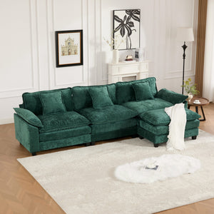 English Elm Wider Ergonomic Loveseat with Breathable Chenille Upholstery, Modular Design, Plush Double-Layer Cushioning W1143S00042 W1143S00042