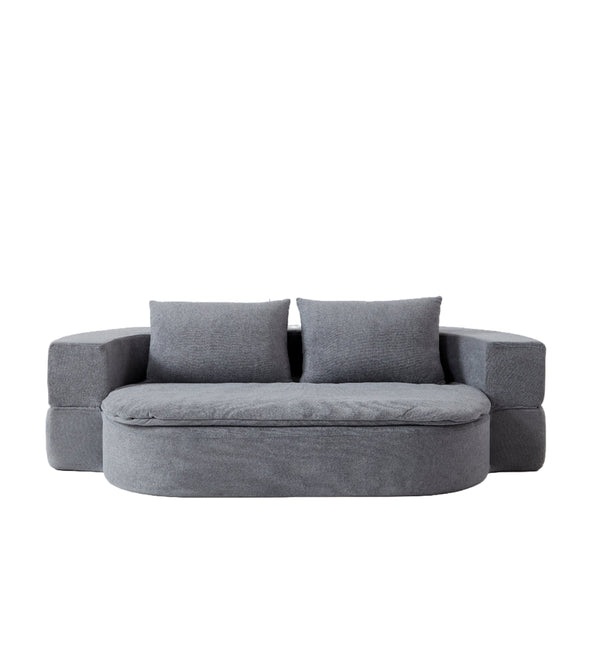 English Elm Folding Sofa Bed Twin Size Light Gray - 2-in-1 Convertible Futon Floor Mattress, High-Density Foam Comfort W1960P341382