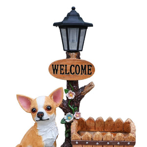 English Elm Sitting Corgi Resin Planter Sculpture Whimsical Porch Garden Decor with Succulent Cavity W5398P464244