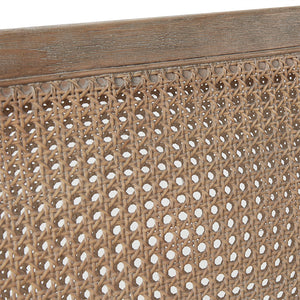 JLA Home Madison Park - Willshire Rattan Shield-Back Settee Compact 47.25" Banquette with Plush Cushion, Stain-Resist Fabric, Solid Wood Support MP106-0897