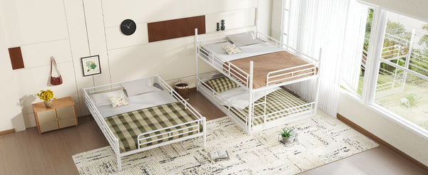 English Elm Twin Xl Solid Pine Loft Bed with Built-in Led Lighting and Storage Shelves Light White W1580S00583