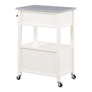 OSP Home Furnishings Fairfax Kitchen Cart White White