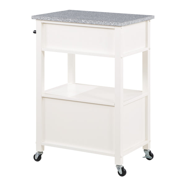 OSP Home Furnishings Fairfax Kitchen Cart White White