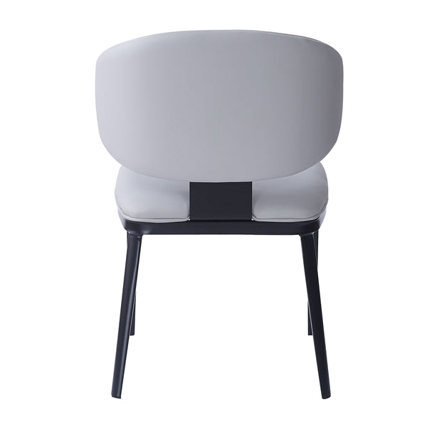 English Elm Christopher Knight Home® - 7 Pieces Modern Wood Faux Leather Metal Dining Set with Tapered Rubberwood Legs and Comfort Chairs Black+ Gray,Natural N768P263098G_6_64676.00NOAK