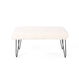 Christopher Knight Home® - Noble House - Binniker Faux Fur Bench with Hairpin Legs