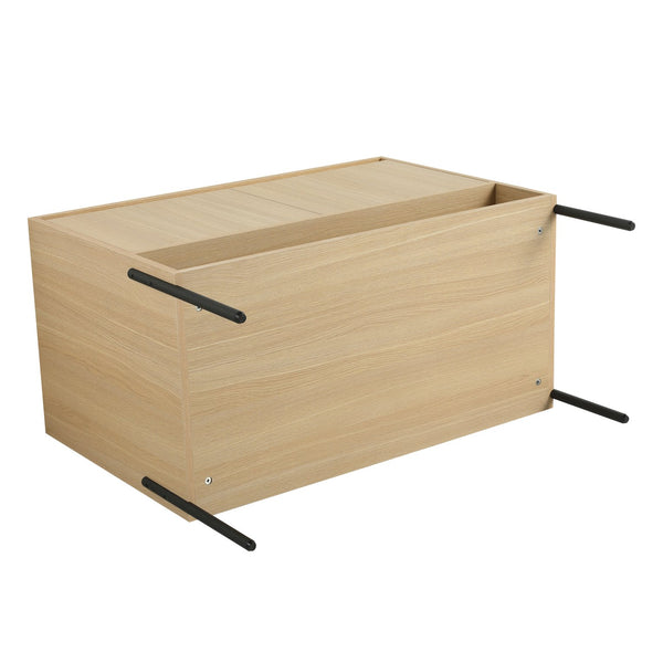 English Elm 36" Freestanding Bathroom Vanity Cabinet, 2 Soft-Close Doors, KD Packing, No Sink Included, Modern Storage Solution W1972P199461