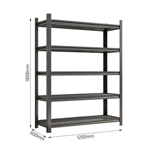 English Elm Garage Steel Five Tier Heavy Duty Shelving Unit with Adjustable Open Shelves for Storage W1831P369625