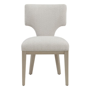 English Elm Ivory and Champagne Side Chair With Padded Seat (Set Of 2)