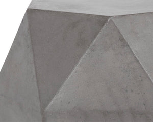 Sunpan Constance Geometric Concrete End Table – Urban Industrial Design for Indoor & Covered Outdoor Spaces
