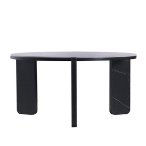 English Elm Set of 2 Round Sintered Stone Nesting Tables Sleek Modern Accent for Living Rooms W2899P405896