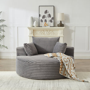 English Elm 55''l 55'l Corduroy Sleeper Chair Fully Assembled Cloud Cushion Lounge Seat for Bedroom W834P221035