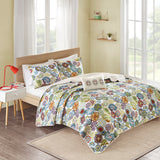 Mi Zone Tamil Global Inspired Reversible Paisley Quilt Set with Throw Pillow MZ80-064 Multi