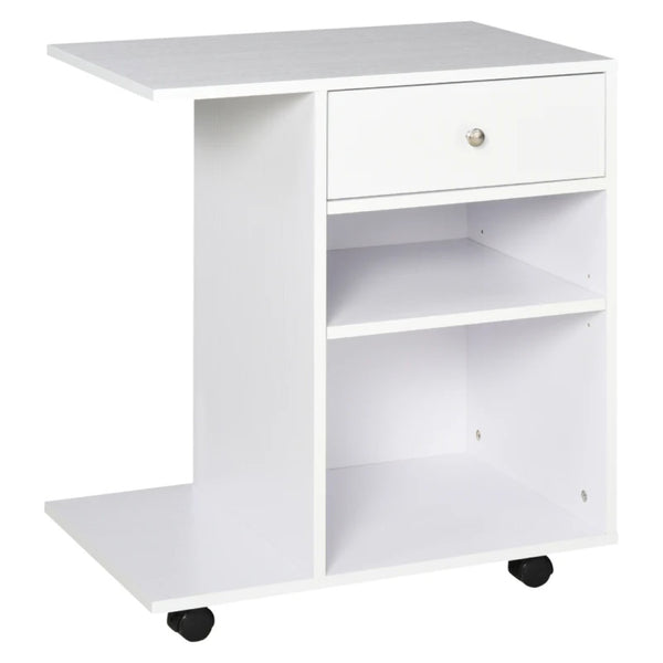 English Elm File Cabinet Cart with Rolling Casters Cpu Compartment and Drawer for Home Office T3971P470616