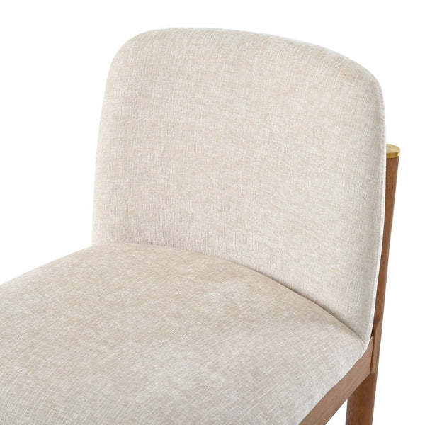 English Elm Modern Woven Rope Back Dining Chairs Walnut Rubberwood Legs Set of 2 for Any Room N762P379418D