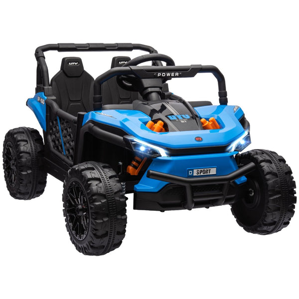 English Elm Qaba 12v Dual Motor Kids Ride on Utv Off Road Electric Car with Remote Control Blue W2225P249882