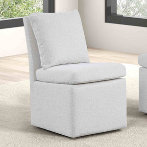 English Elm Contemporary Northall Arm Chair with Sleek Upholstery and Minimalist Profile for Modern Dining Spaces White 28 L x 22 W x 37 H B2741P406962