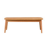 Walker Edison Modern Eucalyptus Wood Patio Coffee Table - Natural, Durable, Minimalist