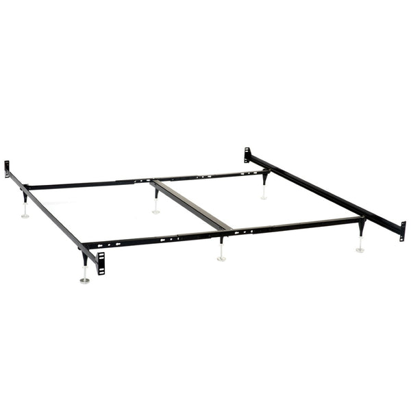 English Elm Renee Powder-coated Steel California King Bed Frame with Low-profile Matte Black Design B062P472427