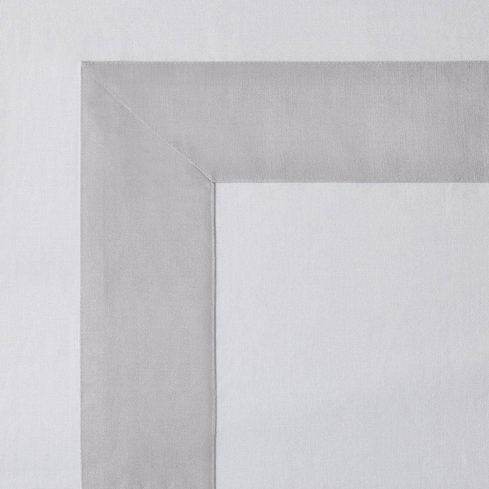 JLA Home Croscill Home - European Linen Blend Pillow Sham with Two-Sided Patchwork Frame and Appliqué Border, 26x26in Elegance CHM11-0011